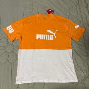 Puma Orange/White Logo T-Shirt